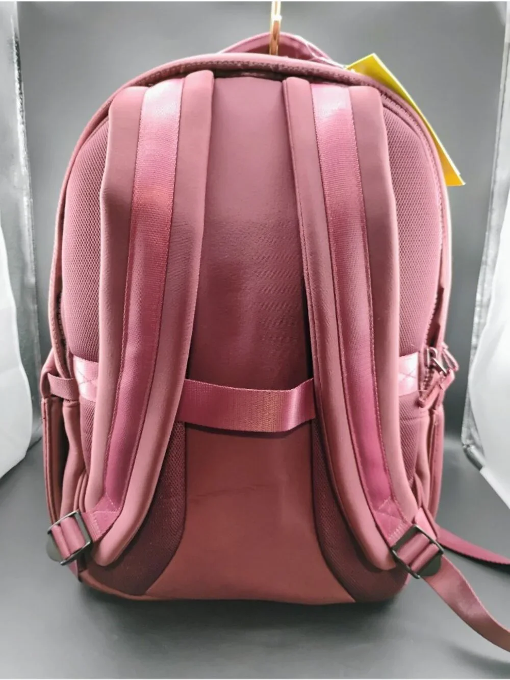 Modern Maroon Backpack With Multiple Compartments & Adjustable Straps